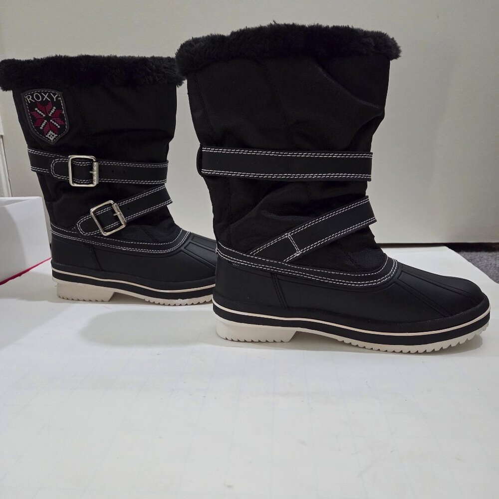Roxy Boots, Black with side buckles, size 7